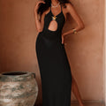 Sexy Halter Maxi Dress – Cutout Backless – BANQHUM