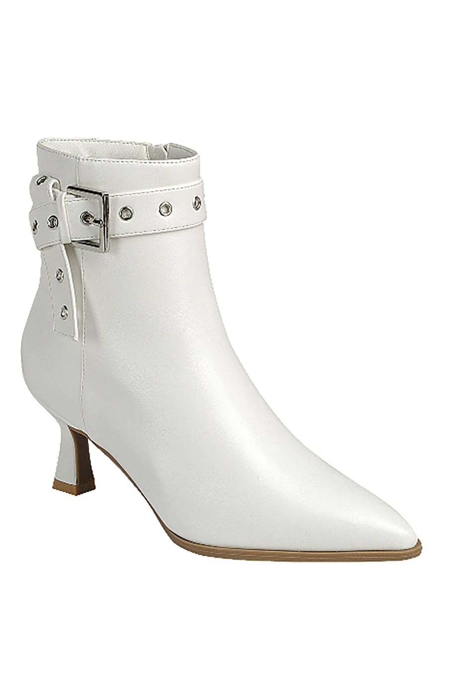 Pointed Toe Ankle Bootie – Belt Detail – BANQHUM
