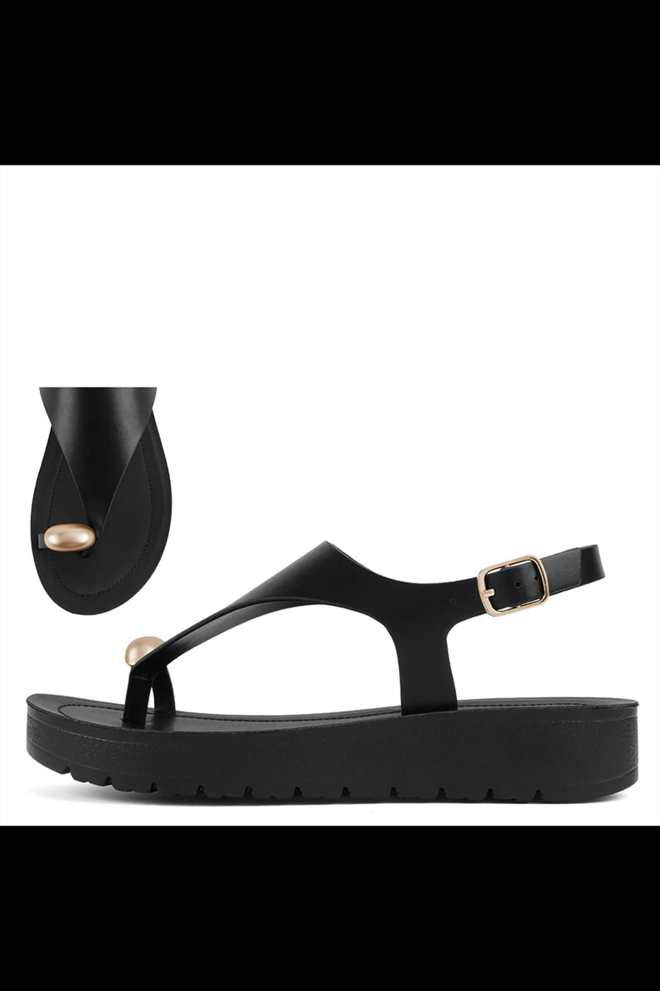 Chic Thong Sandals – Minimalist Ankle Strap – BANQHUM