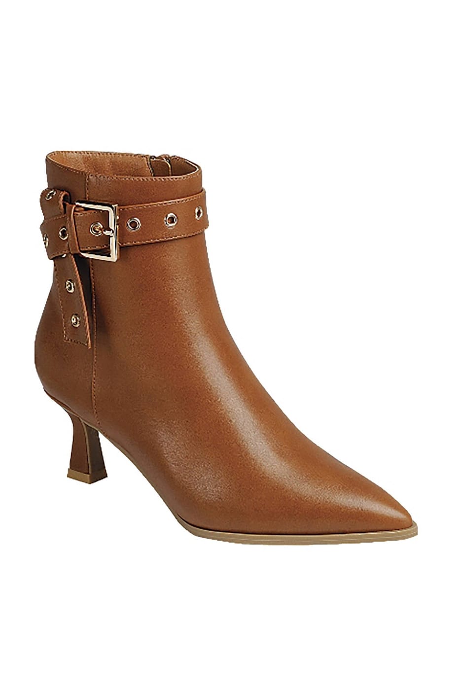 Pointed Toe Ankle Bootie – Belt Detail – BANQHUM